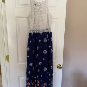 Halter dress with flowy skirt